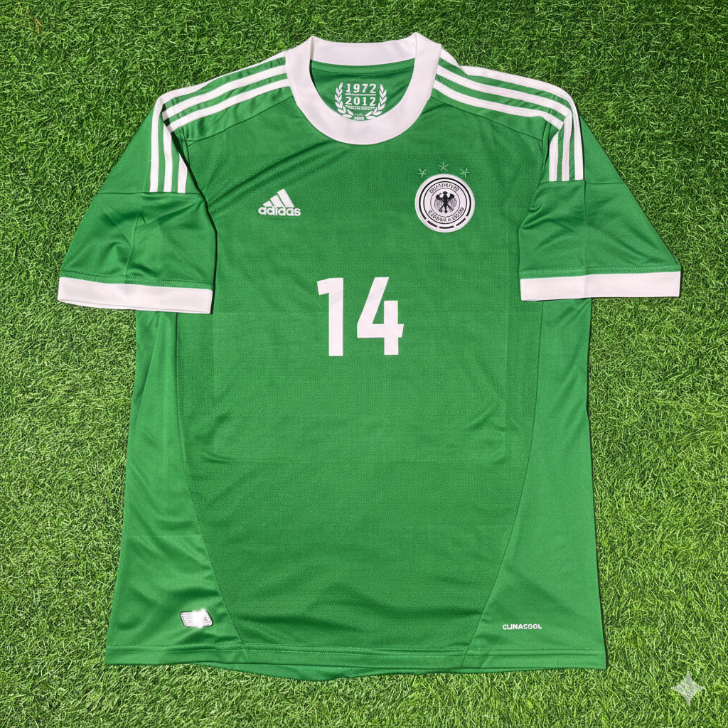 Benedikt Höwedes Deutschland EM 2012 Grünes Retro-Fußballtrikot