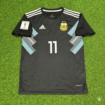 Angel Di Maria Argentina 2018 World Cup Black Retro Football Jersey