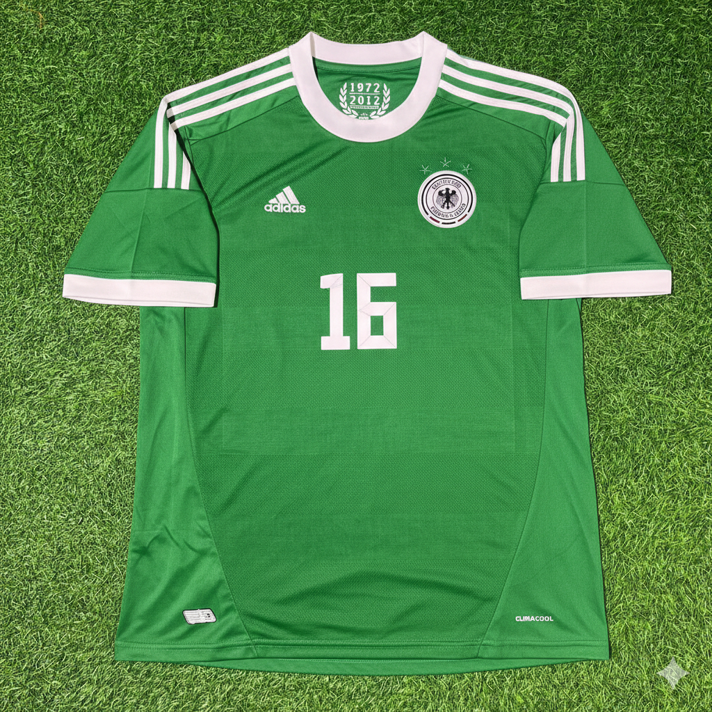 Philipp Lahm Deutschland EURO 2012 Grünes Retro-Fußballtrikot