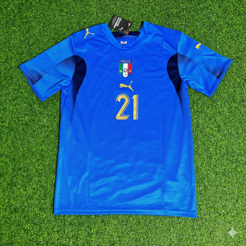 Andrea Pirlo 21 - Italy 2006 World Cup Final Retro Jersey Maillot Trikot Maglia Soccer Shirt
