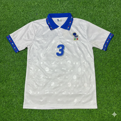 Paolo Maldini Italy 1994 World Cup White Retro Football Jersey Kit