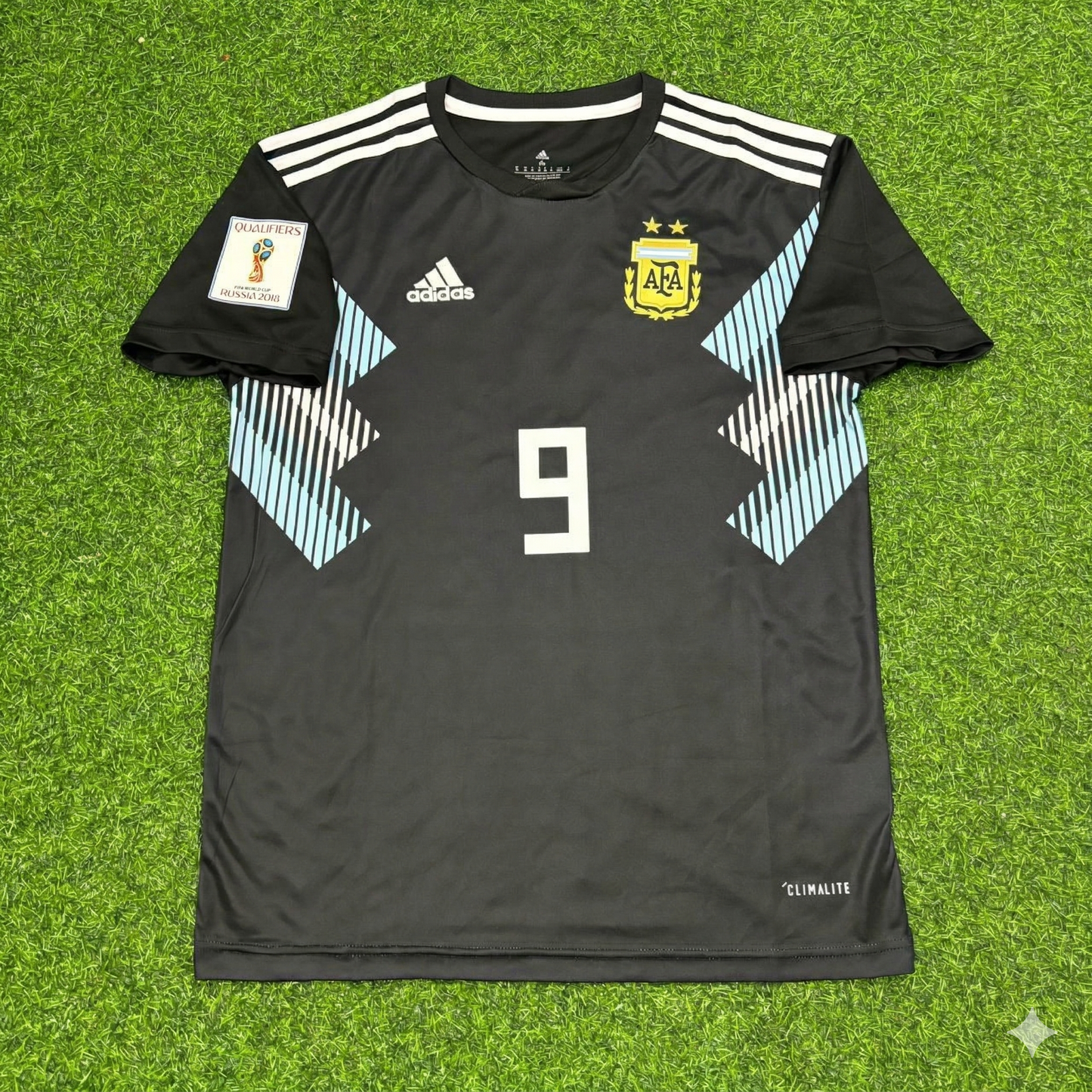 Gonzalo Higuain Argentina 2018 World Cup Black Retro Football Jersey