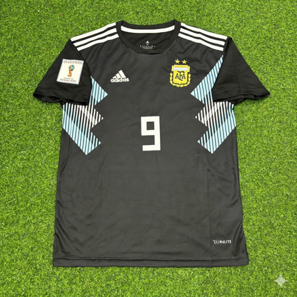 Gonzalo Higuain Argentina 2018 World Cup Black Retro Football Jersey