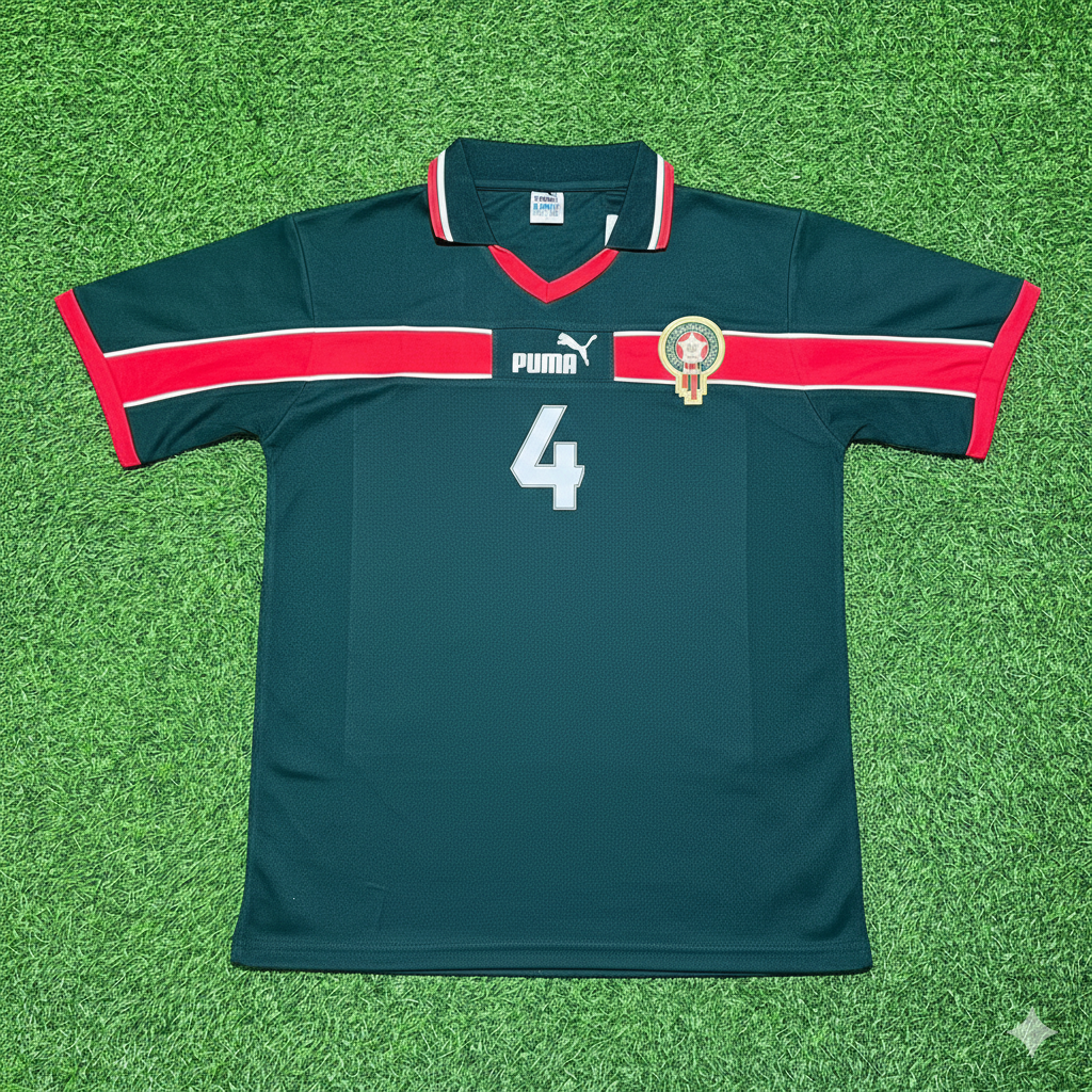 Sofyan Amrabat Morocco Home Retro Football Jersey
