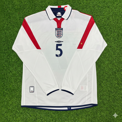 John Terry England EURO 2004 Long Sleeve Home Retro Football Jersey