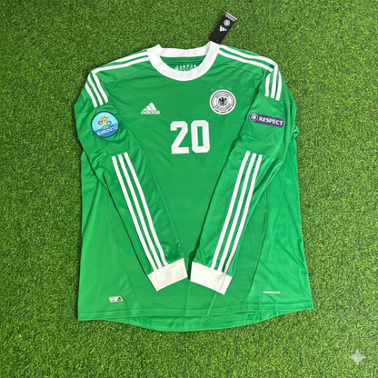Jerome Boateng Germany EURO 2012 Long Sleeve Green Retro Football Jersey