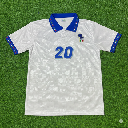 Giuseppe Signori Italy 1994 World Cup White Retro Football Jersey Kit