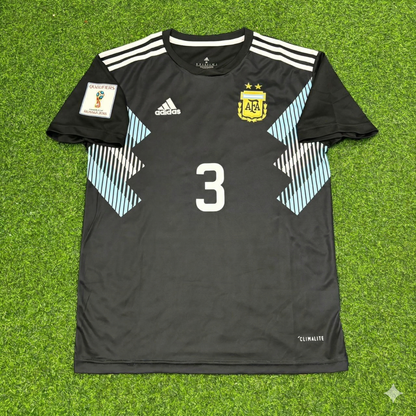 Nicolas Tagliafico Argentina 2018 World Cup Black Retro Football Jersey