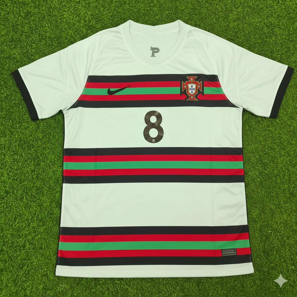 Joao Moutinho Portugal EURO 2020 Retro Away Football Jersey