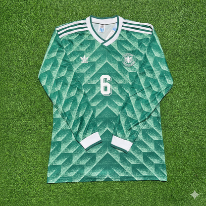 Guido Buchwald Germany 1990 World Cup Green Long Sleeve Football Jersey