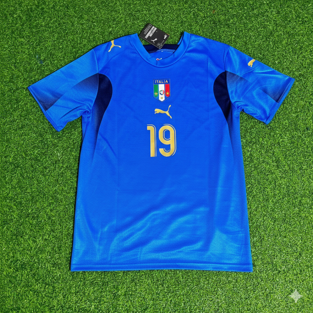 Gianluca Zambrotta 19 - Italy 2006 World Cup Final Retro Jersey Maillot Trikot Maglia Soccer Shirt