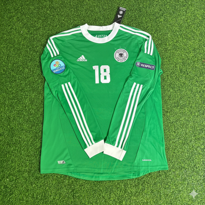 Toni Kroos Germany EURO 2012 Long Sleeve Green Retro Football Jersey