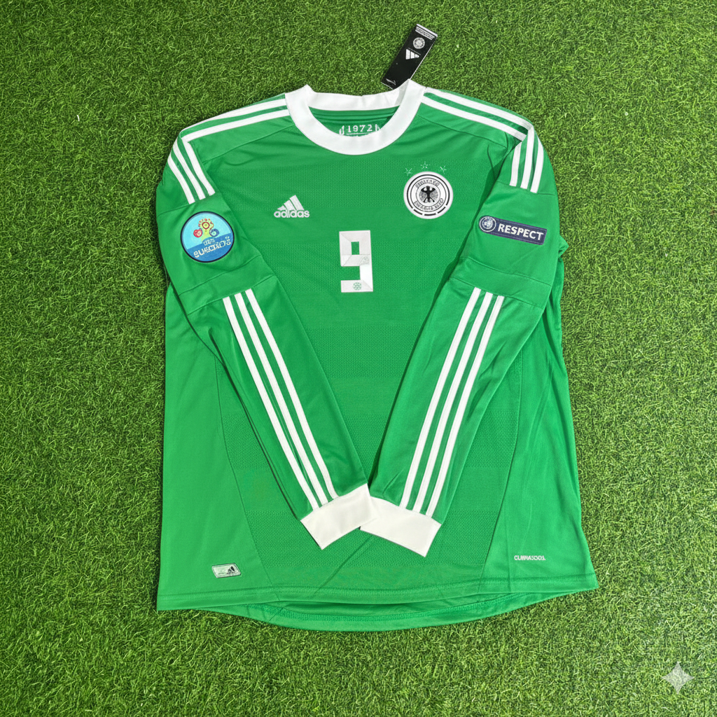 Andre Schürrle Germany EURO 2012 Long Sleeve Green Retro Football Jersey