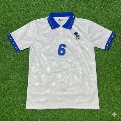 Franco Baresi Italy 1994 World Cup White Retro Football Jersey Kit
