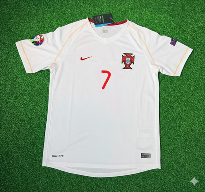 Luis Figo Portugal 2002 Retro White Debut Football Jersey
