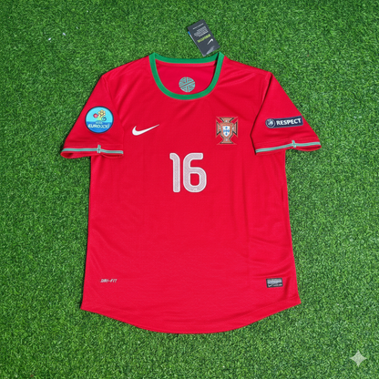 Raul Meireles Portugal Euro 2012 Red Retro Football Jersey Kit