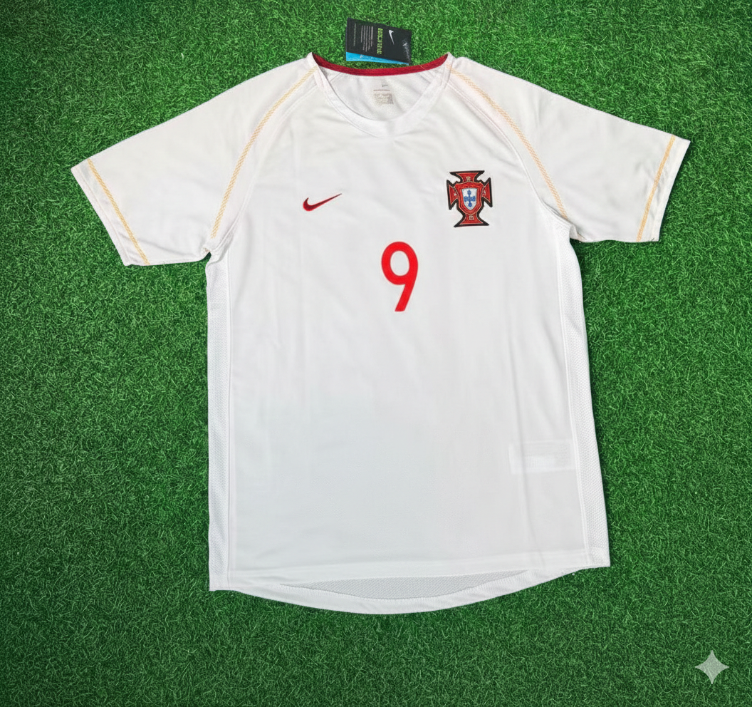 Pauleta Portugal 2002 Retro Weißes Debüt-Fußballtrikot