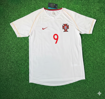 Pauleta Portugal 2002 Retro Weißes Debüt-Fußballtrikot