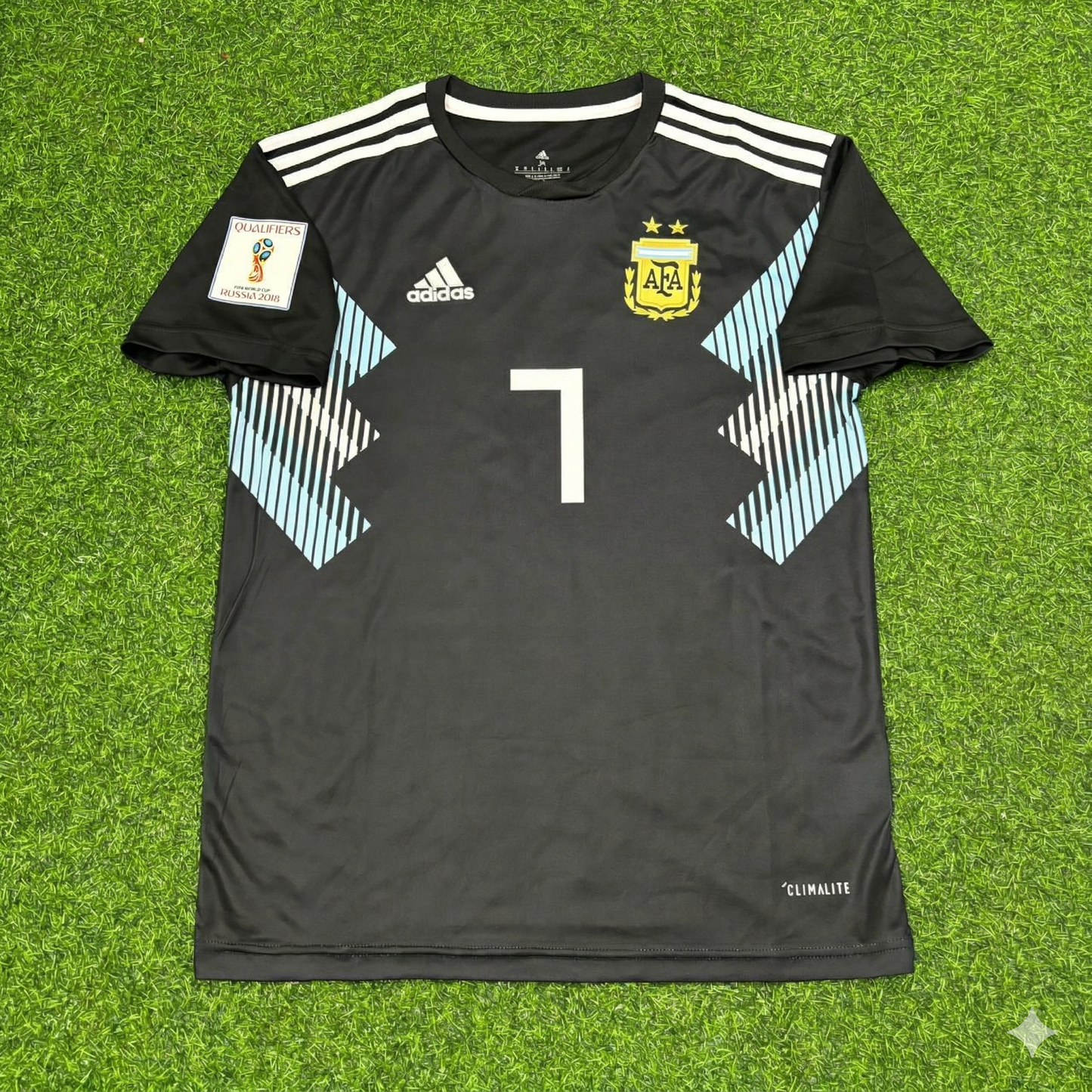 Ever Banega Argentina 2018 World Cup Black Retro Football Jersey