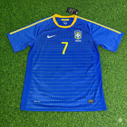 Bebeto Brazil 2010 World Cup Retro Blue Jersey Trikot