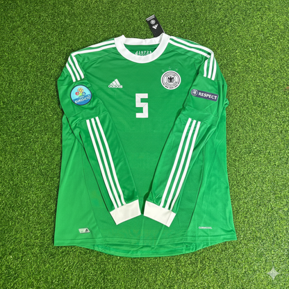 Mats Hummels Germany EURO 2012 Long Sleeve Green Retro Football Jersey
