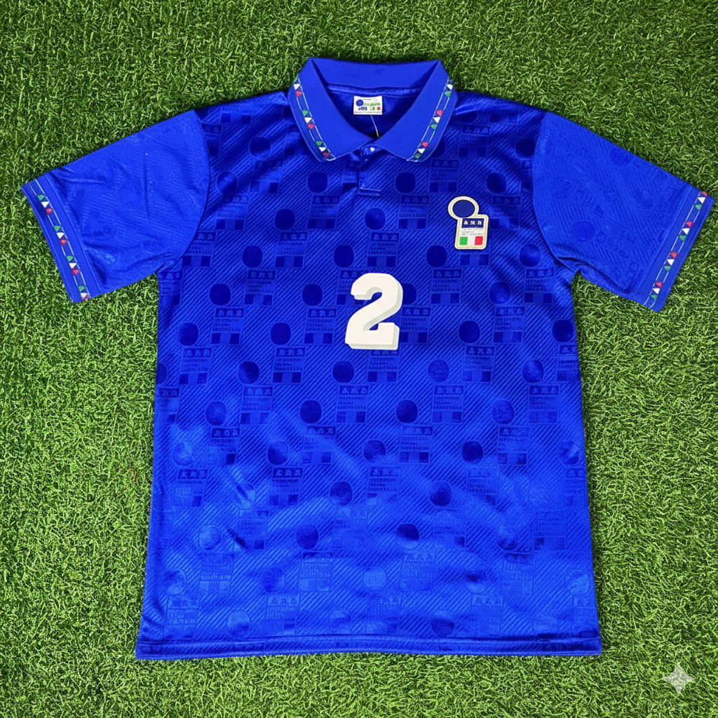 Mauro Tasotti 1994 World Cup Italy Retro Jersey Maillot Trikot Maglia Soccer Shirt