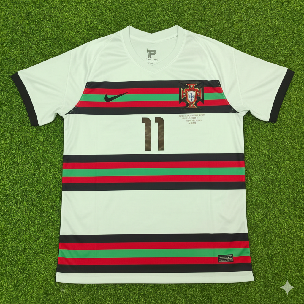 Bruno Fernandes Portugal EURO 2020 Retro Away Football Jersey