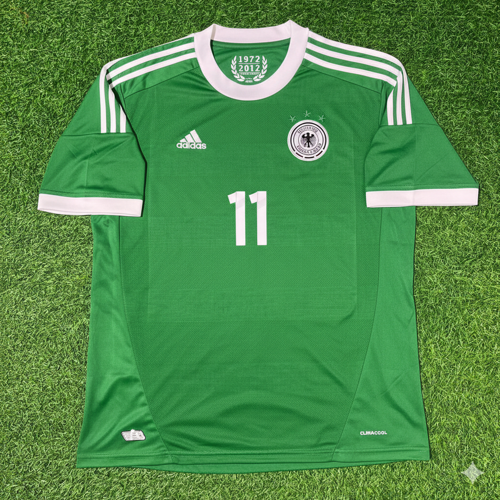 Miroslav Klose Germany EURO 2012 Green Retro Football Jersey