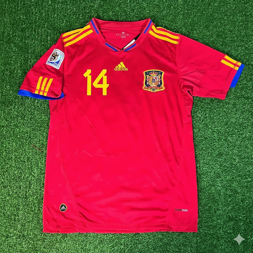 Xabi Alonso 14 – Spain 2010 World Cup Retro Kit Jersey – | Trikot | Maillot Soccer Shirt
