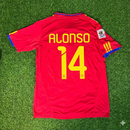 Xabi Alonso 14 – Spain 2010 World Cup Retro Kit Jersey – | Trikot | Maillot Soccer Shirt
