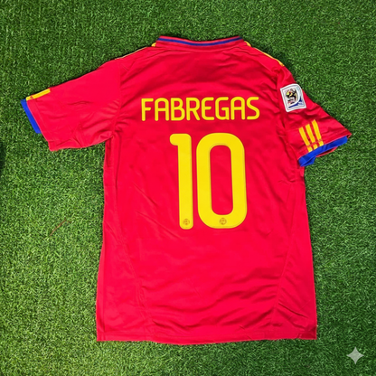 Cesc Fabregas 10 – Spain 2010 World Cup Retro Kit Jersey – | Trikot | Maillot Soccer Shirt