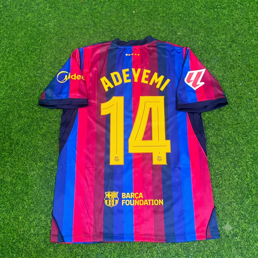 Karim Adeyemi #14 Barcelona 2027 New Season Home Jersey Trikot Maillot Soccer Shirt