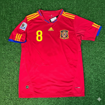 Xavi Hernandez 8 – Spain 2010 World Cup Retro Kit Jersey – | Trikot | Maillot Soccer Shirt