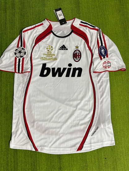 Gennaro Gattuso Milan 2007 Final Blanc Rétro Maillot de Football Trikot Maillot de Football