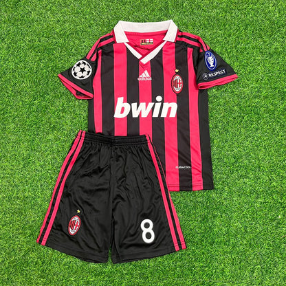 Gennaro Gattuso #8 - AC Milan 2009 2010 Kit Enfant Maillot Kinder Trikot Maillot Enfant Maillot de Football