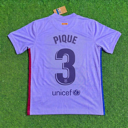 Gerard Pique #3 Barcelona 2021-22 Season Retro Jersey Trikot Soccer Shirt