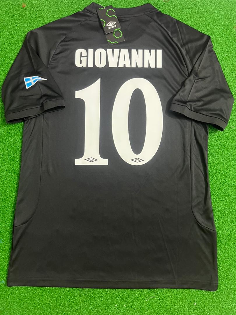 Giovanni Silva de Oliveira Olympiacos 2004-05 – Black Home Retro Kit Jersey Trikot Maillot Soccer Shirt