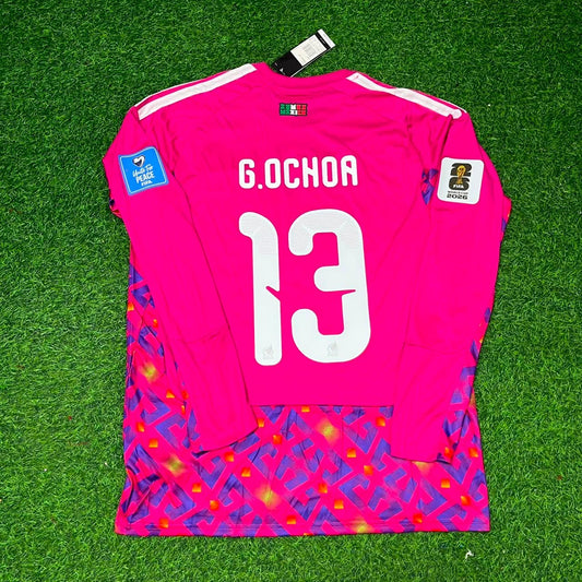 Guillermo Ochoa Mexico Goalkeeper 2026 World Cup Home White Football Long Sleeve Jersey