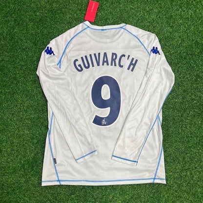 Stephane Guivarc'h Auxerre Commemorative White Long Sleeve Retro Jersey Maillot