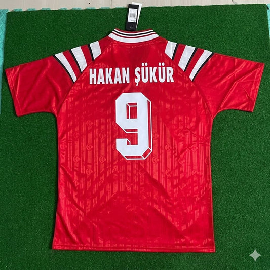 Hakan Sukur Türkiye Turkey Red Nostalgic Retro Football Jersey