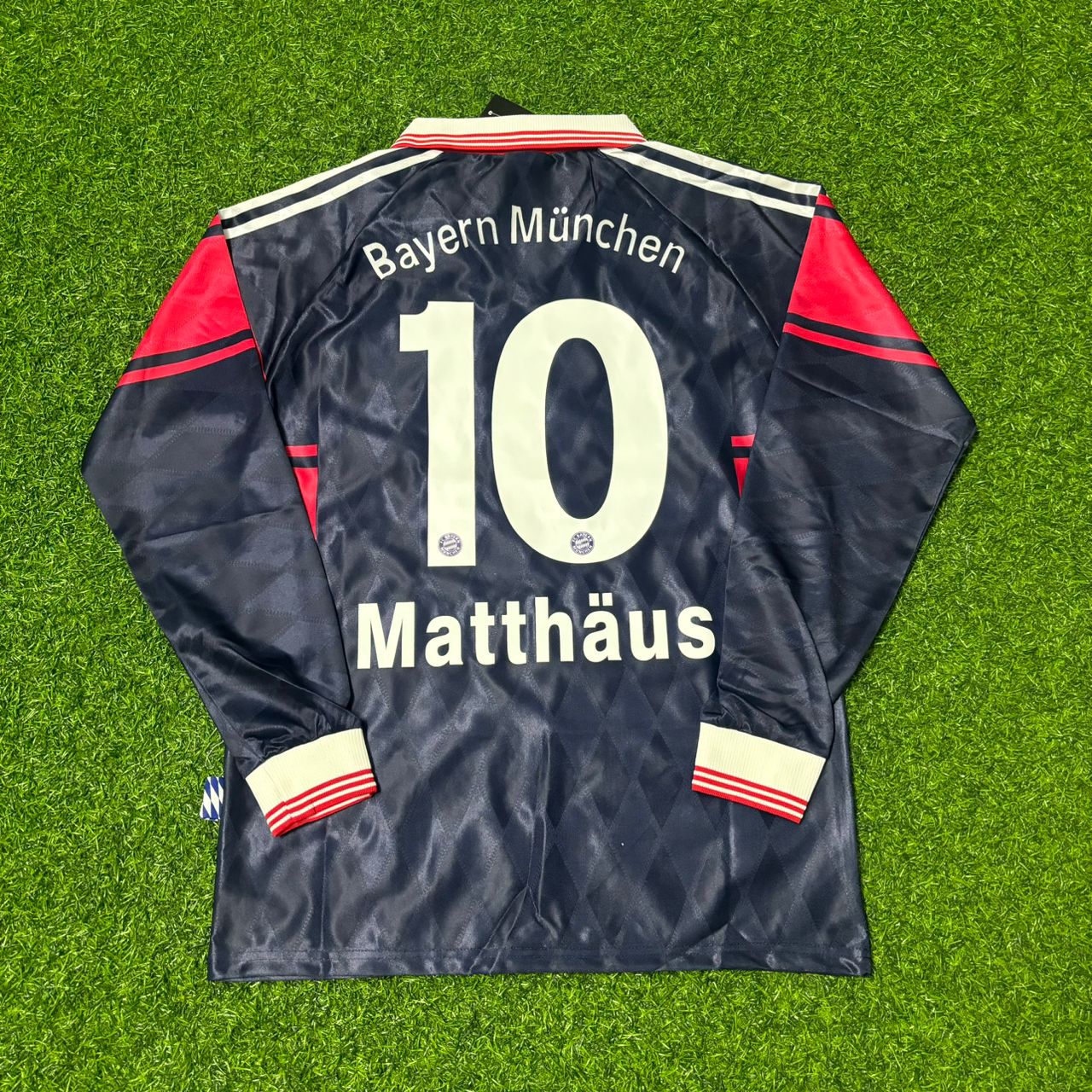 Lothar Matthäus FC Bayern München 1997/98 Saison Langarm Heim Retro Trikot