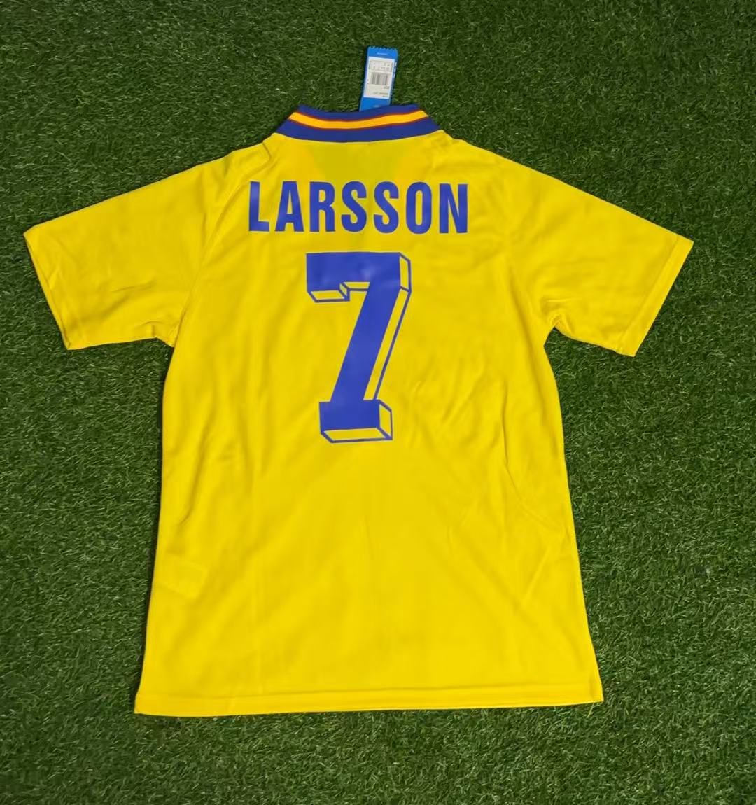 Henrik Larsson Sweden 1994 World Cup Football Jersey Trikot Maillot