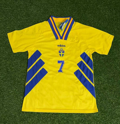 Henrik Larsson Sweden 1994 World Cup Football Jersey Trikot Maillot