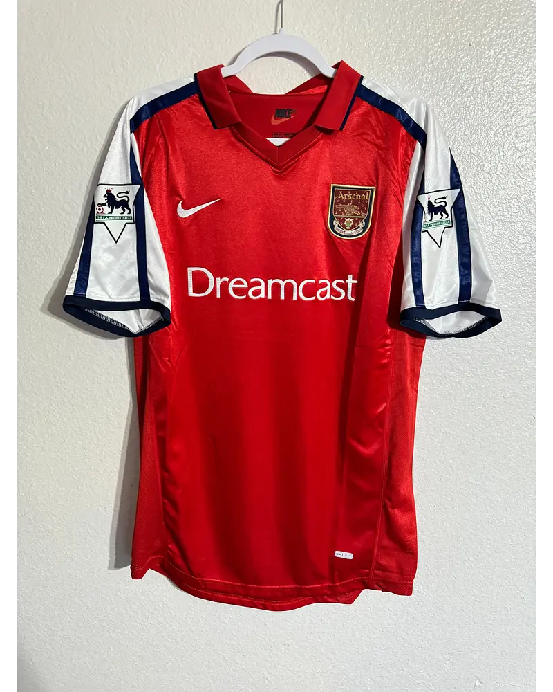 Thierry Henry Arsenal 2001-2002 Red White Retro Dreamcast Jersey Trikot Maglia Camiseta