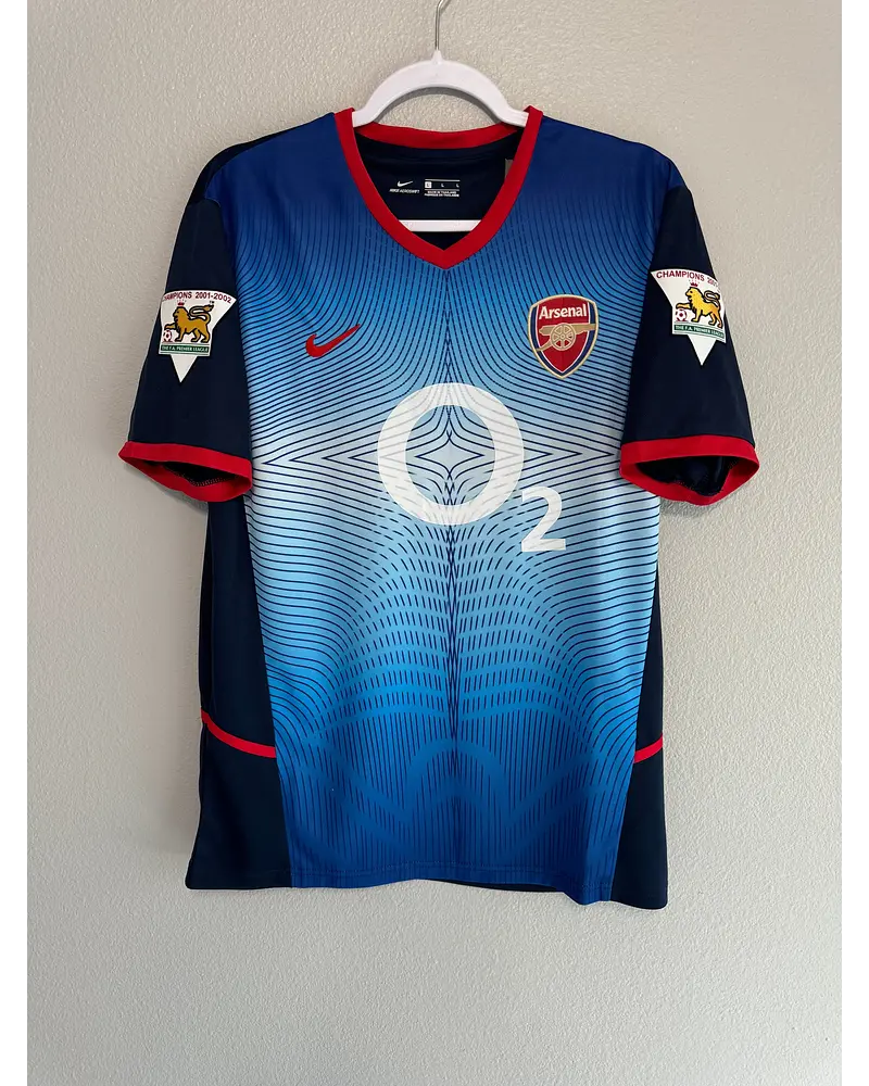 Thierry Henry Arsenal 2002-2003 Black Blue o2 Retro Kit Jersey Trikot Maglia Camiseta