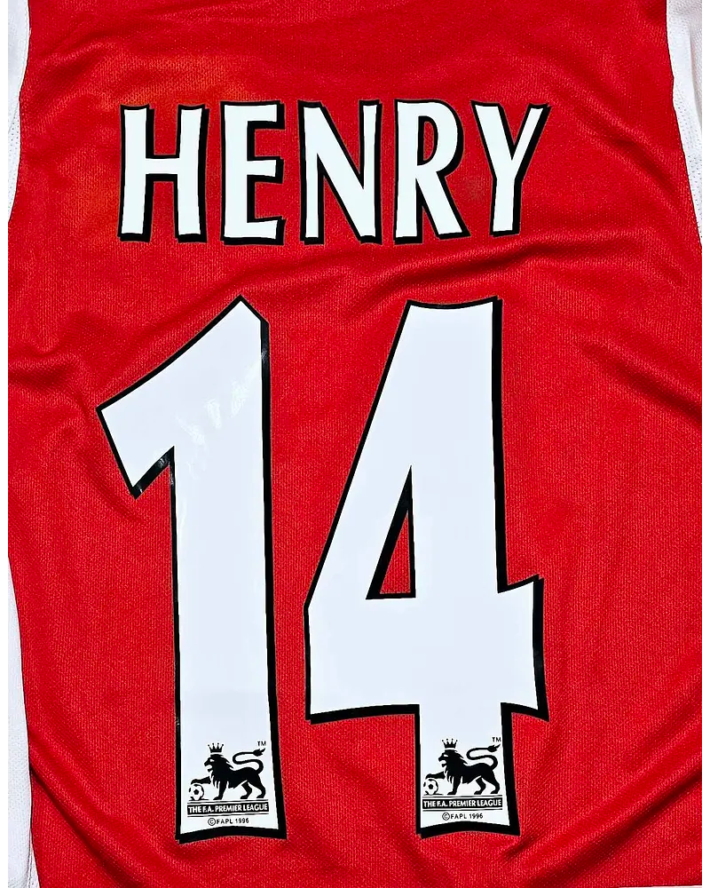 Thierry Henry 14 - Arsenal Home o2 2002 Retro Long Sleeve Kit Jersey ...