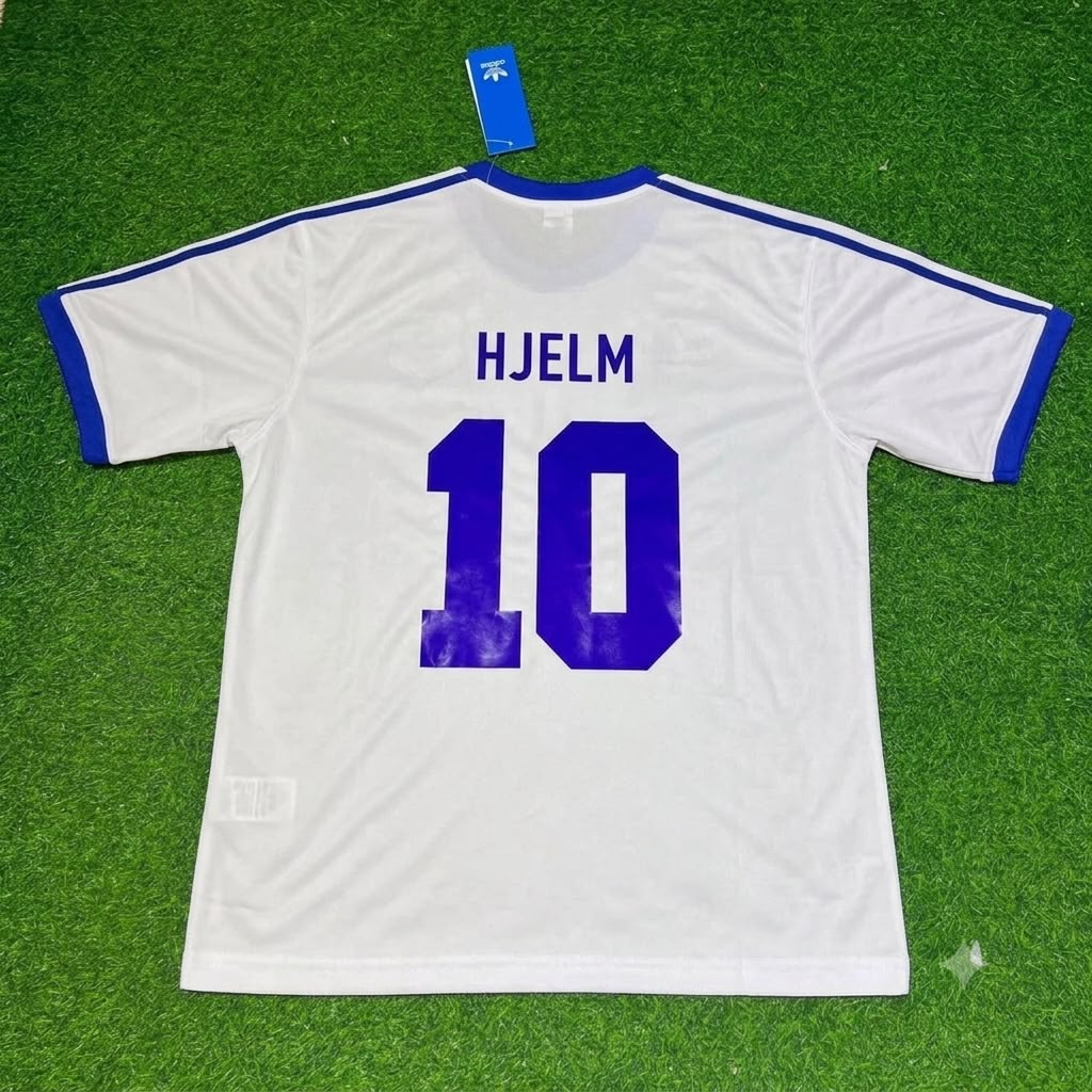 Ari Hjelm Finland Home Retro Football Shirt Jalkapallopaita