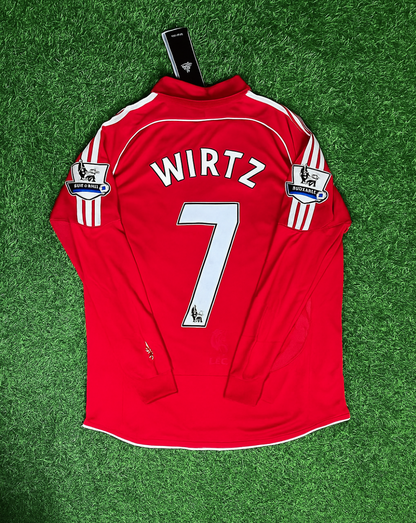 Florian Wirtz Liverpool 2007-2008 Red Retro Kit Jersey Trikot Maillot