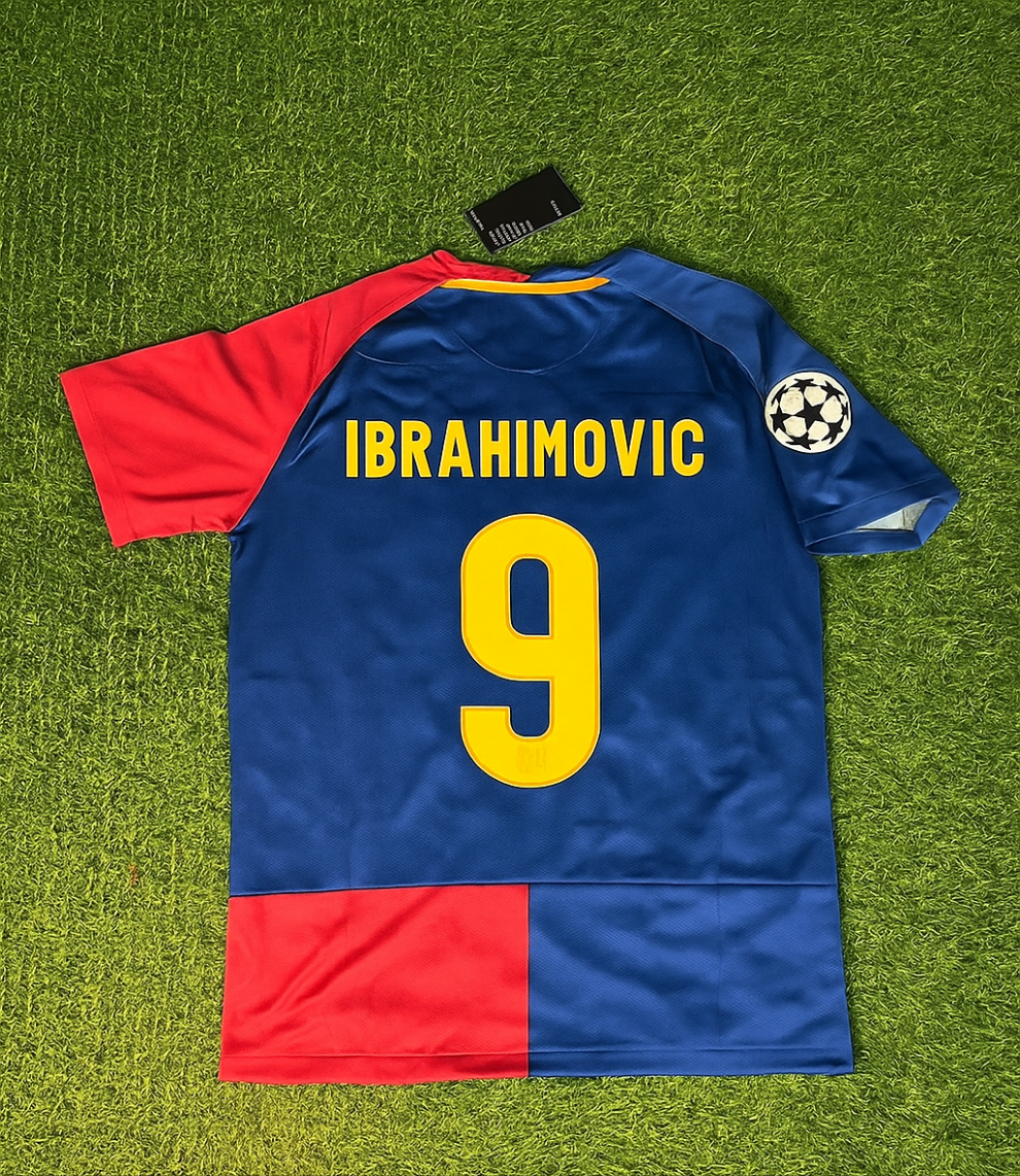 Zlatan Ibrahimovic 9 – Barcelona 2009 Final Retro Kit Jersey – | Trikot | Maillot