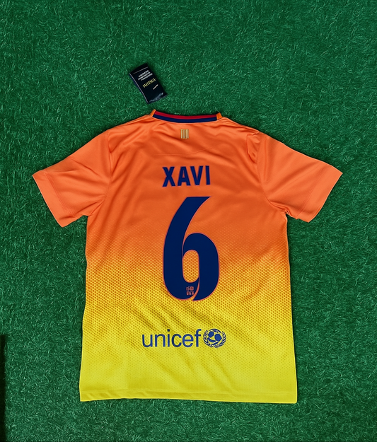 Maillot rétro orange Xavi 6 – Barcelone 2012-2013 | Maillot de football